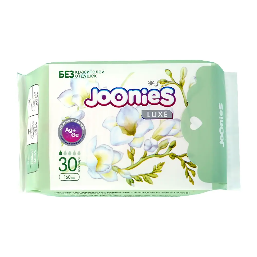 ДЖОНИС (JOONIES) прокладки ежедневные Luxe N30 (Куанжоу Джан Джан Синитари Проодактс, КИТАЙ)
