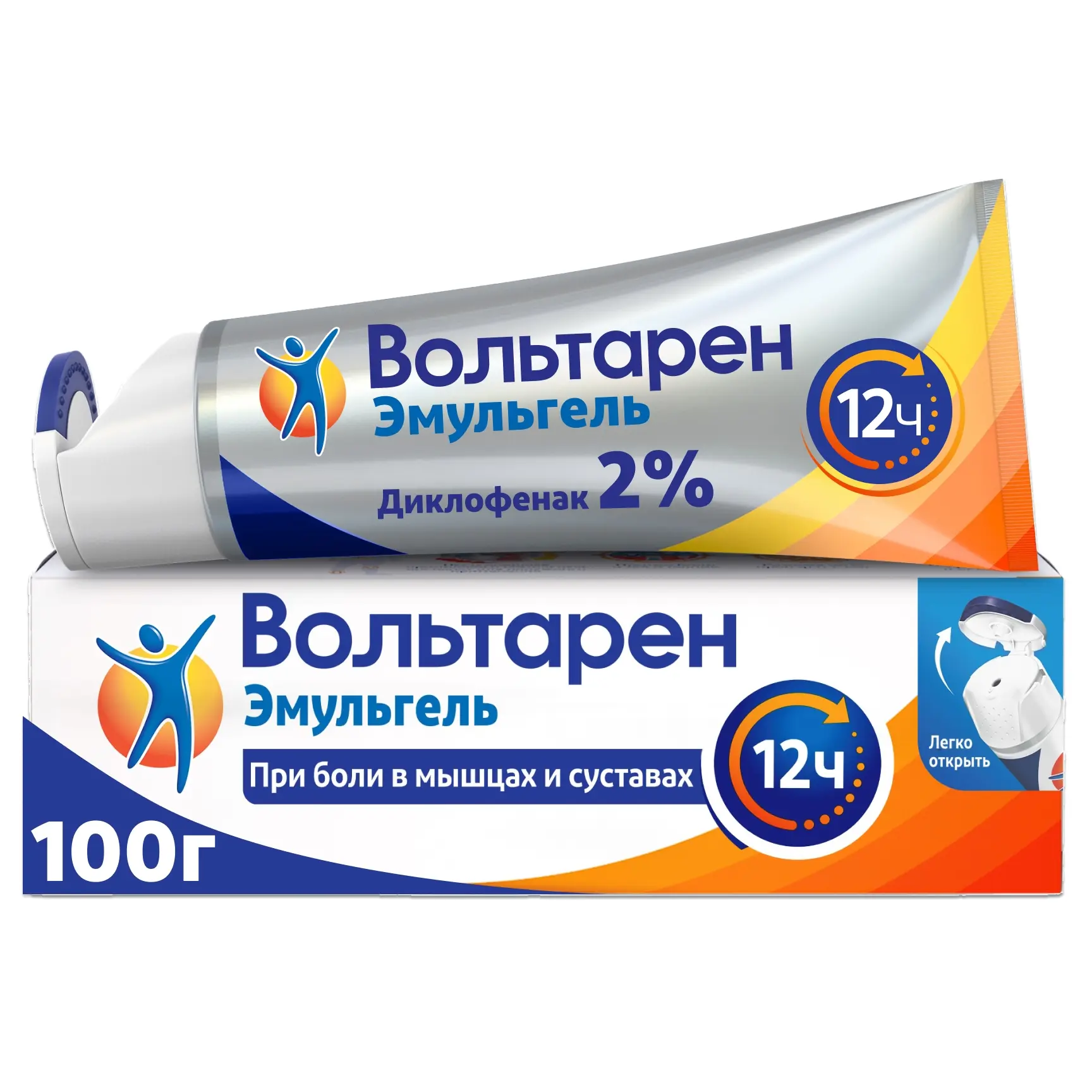 ВОЛЬТАРЕН эмульгель (туба) 2% - 100г N1 При боли в суставах (ГЛАКСО СМИТ КЛЯЙН, ШВЕЙЦАРИЯ)