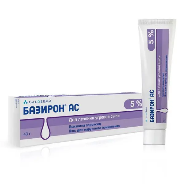 БАЗИРОН АС гель (туба) 5% - 40г N1 (ГАЛДЕРМА, ФРАНЦИЯ)