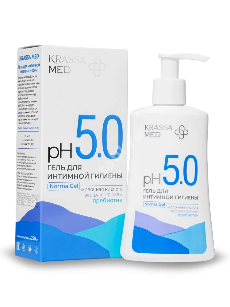 КРАССА (KRASSA) Med гель для интимной гигиены Норма 250мл (Красса-Косметикс, РФ)