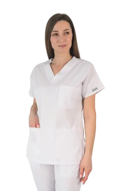 ТОП Dr.Greys YENI LIKRA белый (beayz) р.M (Джизгимедикал, ТУРЦИЯ)