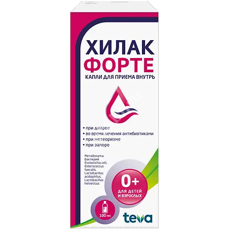 ХИЛАК ФОРТЕ капли внутр. 100мл N1 (ТЕВА, ГЕРМАНИЯ)