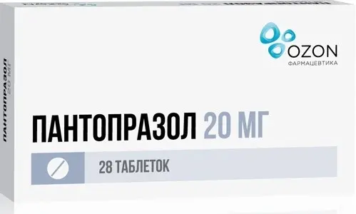 ПАНТОПРАЗОЛ табл. кшр. п.о. 20мг N28 (ОЗОН, РФ)