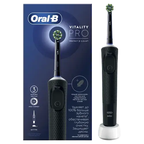 ОРАЛ-БИ (ORAL-B) Vitality pro зубная щетка электрическая арт.3708 + насадка CrosAction (Браун, ВЕНГРИЯ)