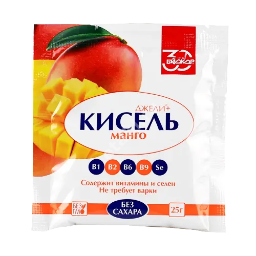 ДЖЕЛИ ПЛЮС кисель без сахара пор. гранул. 25г N1 Манго (Биокор, РФ)
