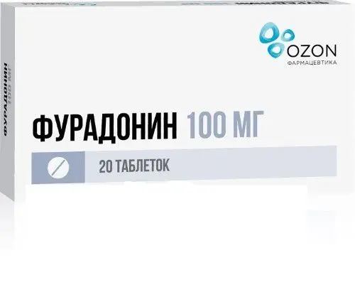 ФУРАДОНИН таблетки 100мг N20 ОЗОН РФ:  в Белгороде по цене по .