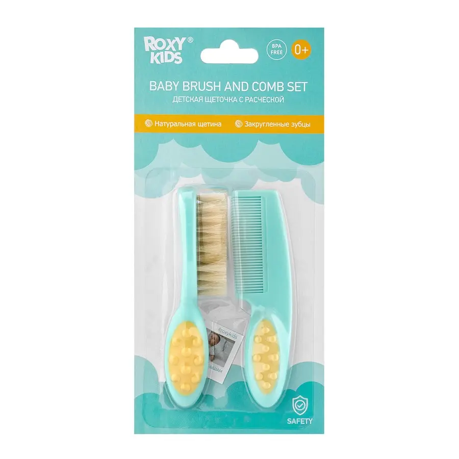 РОКСИ-КИДС (ROXY-KIDS) набор (щеточка детская+расческа) 0м+ (НИНБО, КИТАЙ)