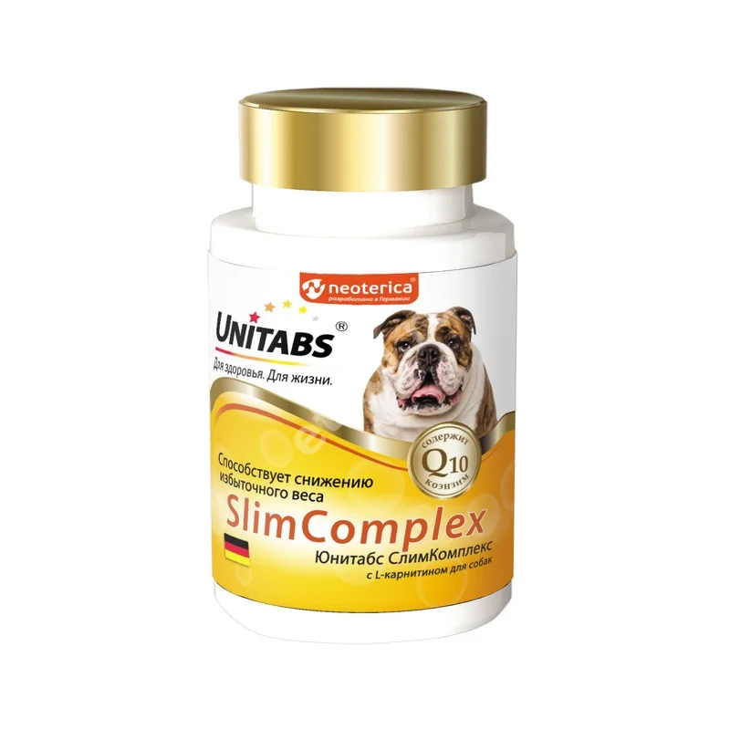 ЮНИТАБС SlimCompiex c Q10 табл. (банк.) д/собак N100 (Экопром НПФ, РФ)