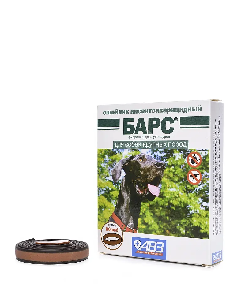 БАРС ошейник инсектоакарицидный 80 см (кор.) д/собак крупных пород (АВЗ С.-П., РФ)
