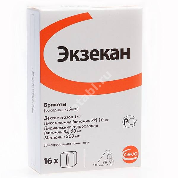 ЭКЗЕКАН брикет 6.42г д/кошек и собак N16 (Сева Санте Анималь, ФРАНЦИЯ)