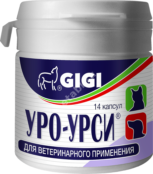 ДЖИ ДЖИ УРО-УРСИ капс. (банк.) д/кошек и собак N14 (Фарма ПЕТ ГИГИ, ЛАТВИЯ)