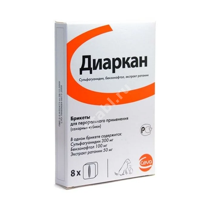 ДИАРКАН брикет д/кошек и собак N8 (Сева Санте Анималь, ФРАНЦИЯ)