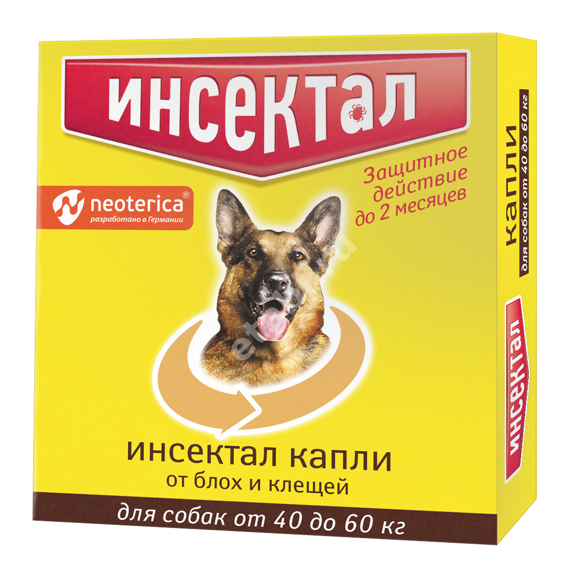 ИНСЕКТАЛ капли на холку 4.3мл д/собак 40-60кг N1 (Экопром НПФ, РФ)