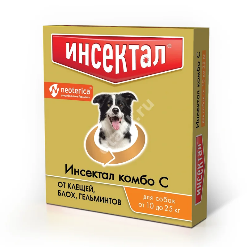 ИНСЕКТАЛ КОМБО капли на холку 2.5мл д/собак 10-25кг N1 (Экопром НПФ, РФ)