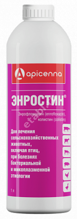 ЭНРОСТИН р-р д/внутр. прим. 1л (фл.) С/Х животные (Апиценна, РФ)