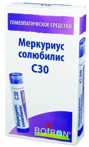 МЕРКУРИУС СОЛЮБИЛИС С30 гран. гомеопат. 4г N1 (Буарон Лаб, ФРАНЦИЯ)