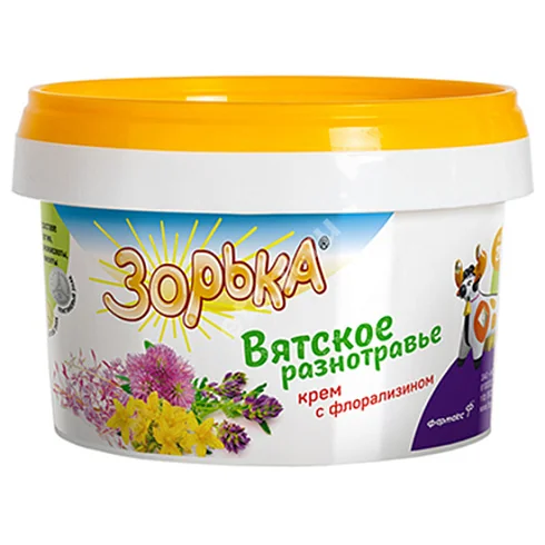 ЗОРЬКА Вятское разнотравье крем с флорализином д/доения (банк.) 200г  N1 (Фармакс, РФ)