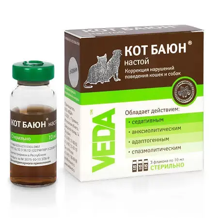 КОТ БАЮН р-р д/внутр. прим. 10мл (фл.) д/кошек и собак N3 (Веда, РФ)