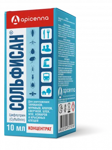 СОЛЬФИСАН бытовой дез.ср-во концентрат 5% - 10мл (Апиценна, РФ)