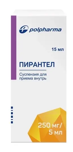 ПИРАНТЕЛ сусп. внутр. (фл.) 250мг/5мл - 15мл N1 (Польфарма, ПОЛЬША)