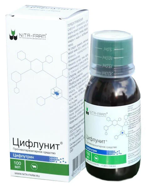 ЦИФЛУНИТ р-р д/наружн. прим. 100мл С/Х животные (Нита-Фарм, РФ)