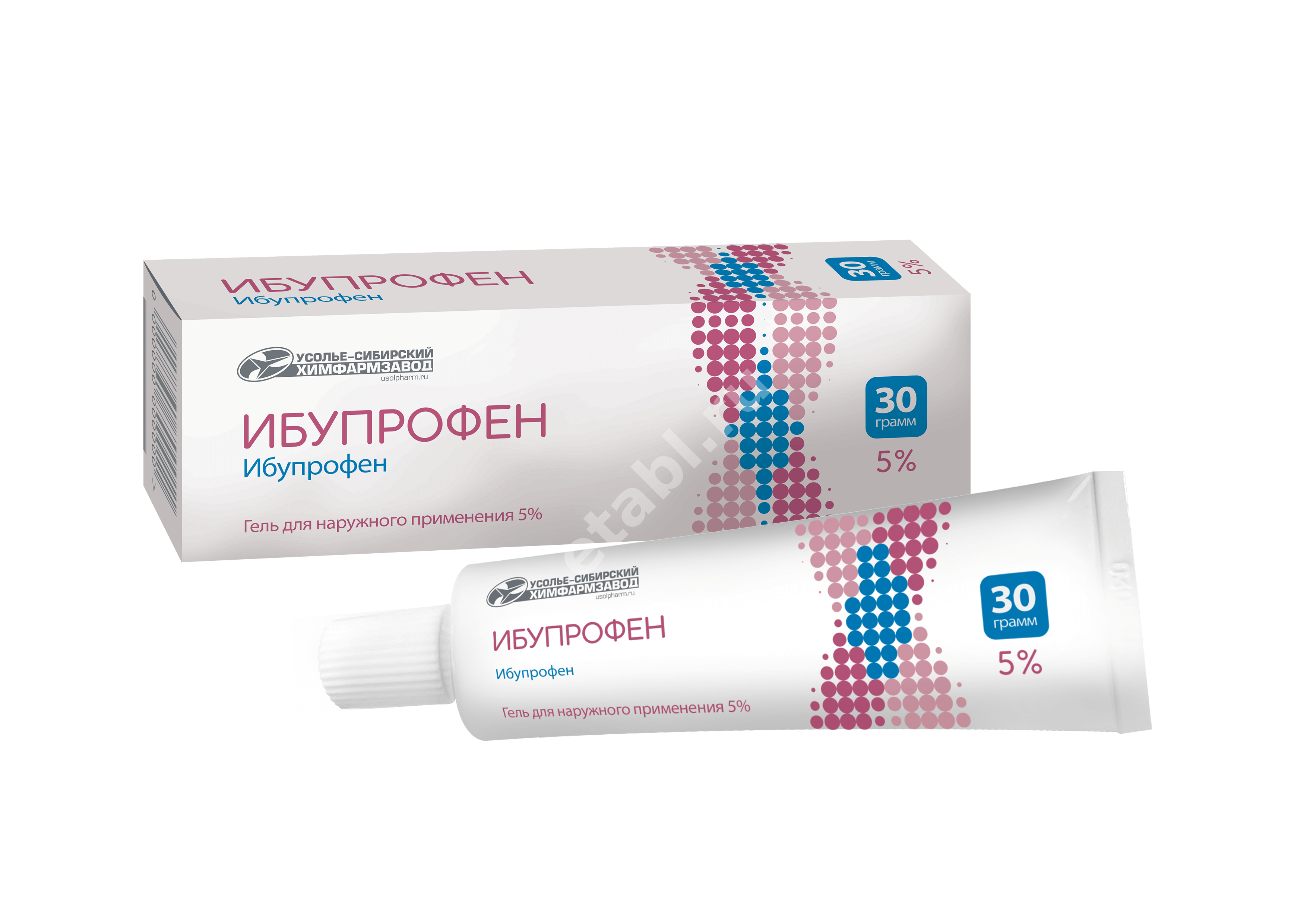 ИБУПРОФЕН гель (туба) 5% - 30г N1 (Усолье-Сибирский химфармзавод, РФ)