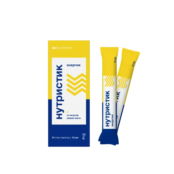 НУТРИСТИК ЭНЕРГИЯ жидк. д/ внутр. прим. (стик) 10мл N14 Лимон-Мята (СОЛОФАРМ, РФ)