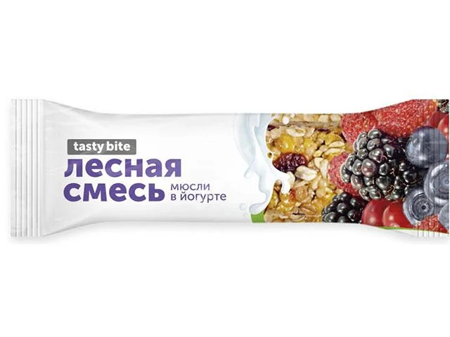 ТЕСТИБАЙТ батончик-мюсли в йогурт. глазури 30г N1 Лесная смесь (Текмар, СЛОВАКИЯ)