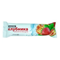 ТЕСТИБАЙТ батончик-мюсли в йогурт. глазури 30г N1 Клубника (Текмар, СЛОВАКИЯ)