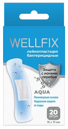 ПЛАСТЫРЬ бактерицид. Веллфикс водонепрониц. Aqua полимер. 1.9х7.6см N20 (ФармЛайн с.р.о., ВЕЛИКОБРИТАНИЯ)