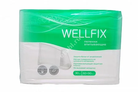 ВЕЛЛФИКС (WELLFIX) пеленки впитывающие 60х90см N30 (Пелигрин Матен, РФ)
