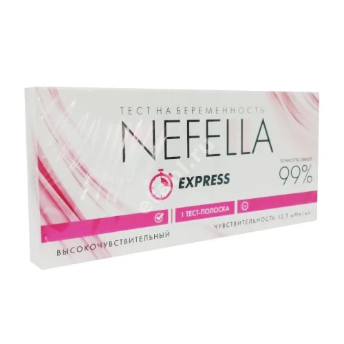 ТЕСТ НА БЕРЕМЕННОСТЬ Нефелла Экспресс высокочувств. N1 (Клевер, РФ)