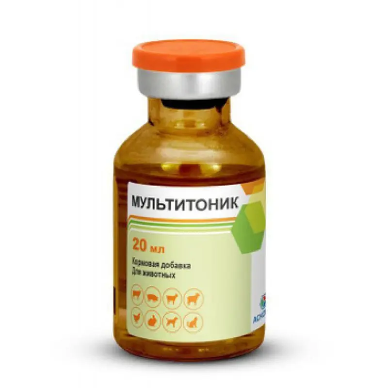 МУЛЬТИТОНИК р-р д/внутр. прим. 20мл С/Х животные д/кошек и собак/ д/птиц N1 (Асконт плюс НПК, РФ)