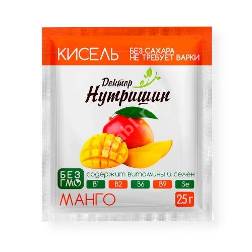 ДОКТОР НУТРИШИН кисель без сахара пор. гранул. 25г N1 Манго (Биокор, РФ)