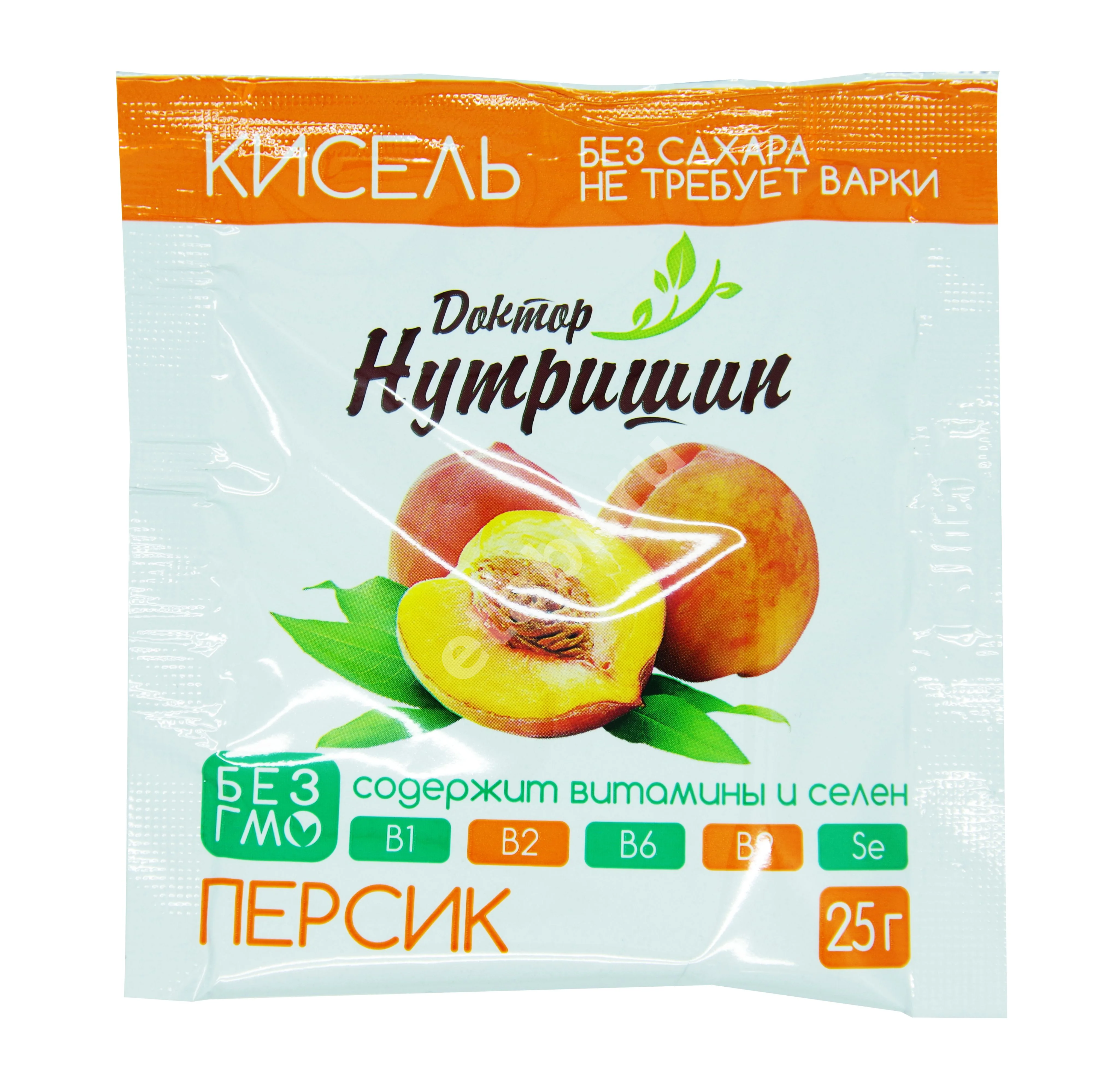 ДОКТОР НУТРИШИН кисель без сахара пор. гранул. 25г N1 Персик (Биокор, РФ)