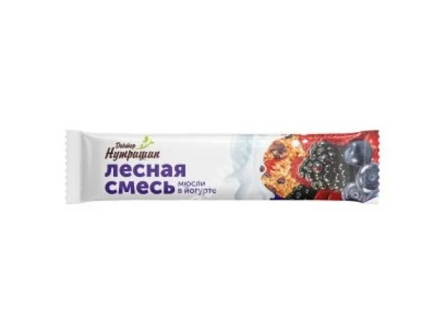 ДОКТОР НУТРИШИН батончик-мюсли 30г N1 Лесная смесь в йогуртовой глазури (Текмар, СЛОВЕНИЯ)