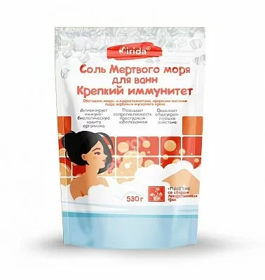 МИРИДА соль для ванн Мертвого моря Крепкий иммунитет 530г (Фитокосметик, РФ)