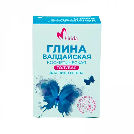 МИРИДА глина для лица, тела 100г Голубая Валдайская Фитокосметик РФ ...