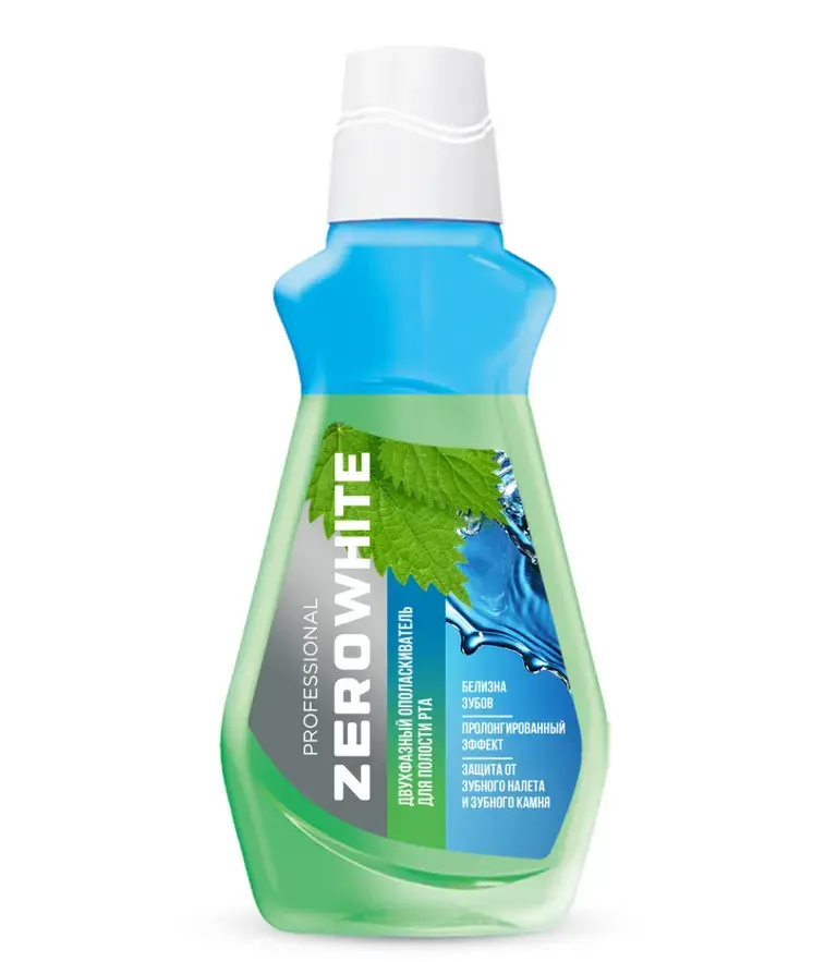 ЗЕРОВАЙТ ополаскиватель для полости рта двухфазный Папаин 360мл (Вилсен Групп, РФ)