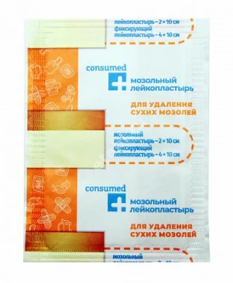 ПЛАСТЫРЬ МОЗОЛЬНЫЙ Консумед с фикс. лейкопластырем 4х10см N1 (ВЕРОФАРМ, РФ)