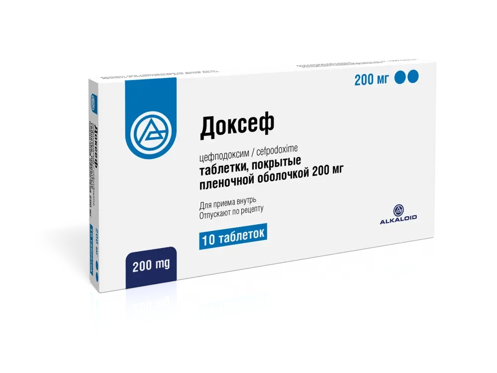 ДОКСЕФ табл. п.п.о. 200мг N10 (Люпин, ИНДИЯ)