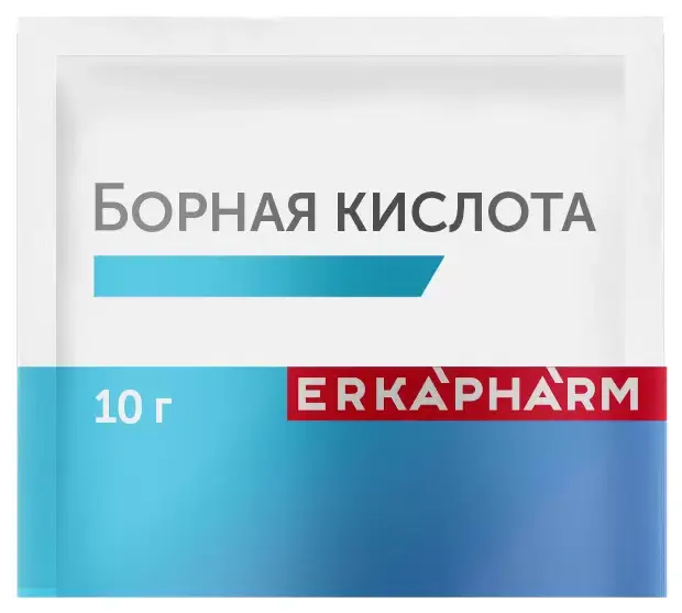 БОРНАЯ КИСЛОТА пор. д/наружн.прим. пудра 10г N1 с тальком (Эльфарма.ру, РФ)