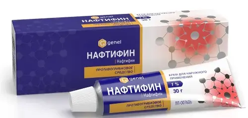 НАФТИФИН крем (туба) 1% - 30г N1 (Самарамедпром ОАО, РФ)