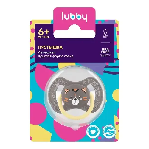 ЛАББИ (Lubby) пустышка латекс 6м+ 28552 (АМТ Трейд, РФ)