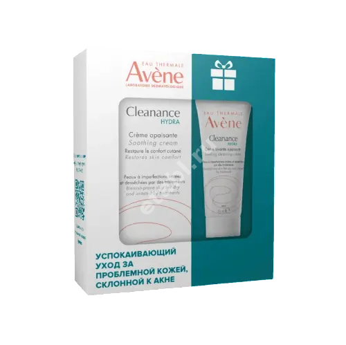 АВЕН (AVENE) Клинанс Гидра набор (крем очищ. успок. д/проблем. кожи 15 мл + крем успок. восстан. комфорт кожи  40 мл) (ПЬЕР ФАБР, ФРАНЦИЯ)