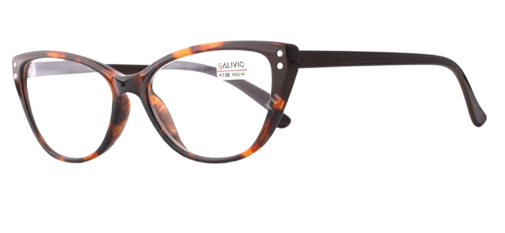 ОЧКИ ГОТОВЫЕ женские Salivio пластик коричн арт.SA 0027/С1 Sph +3,00 (Гиангкси Хенгтонглассес Мануфактуре , КИТАЙ)