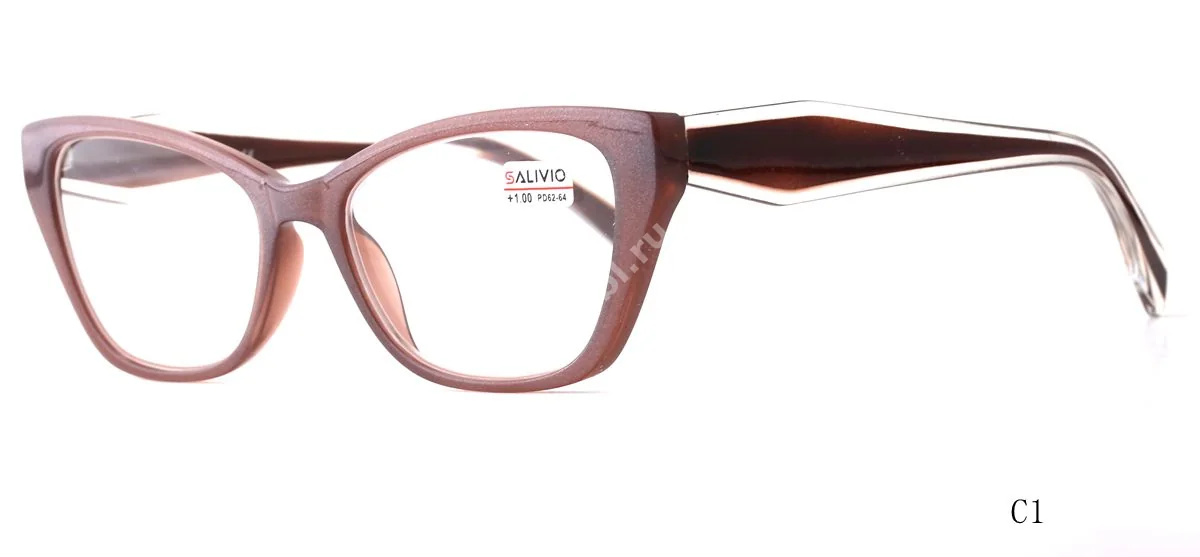 ОЧКИ ГОТОВЫЕ женские Salivio пластик коричн арт.SA 0067/С1 Sph +2,00 (Гиангкси Хенгтонглассес Мануфактуре , КИТАЙ)