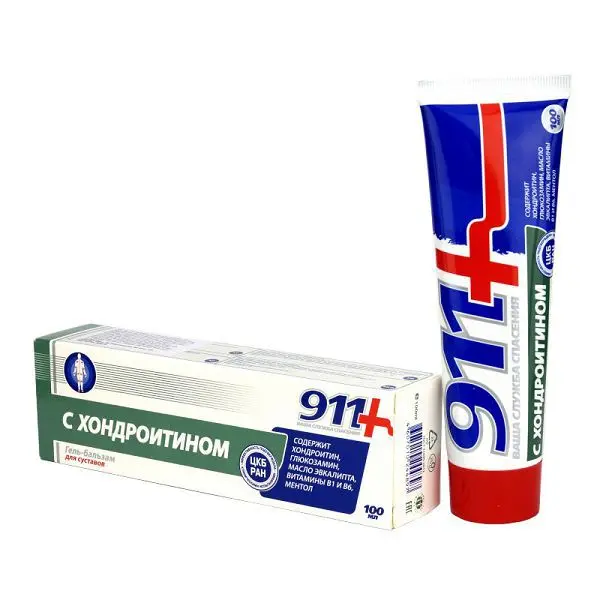 911 Хондроитин гель-бальзам для суставов 100мл (ТВИНС ТЭК, РФ)