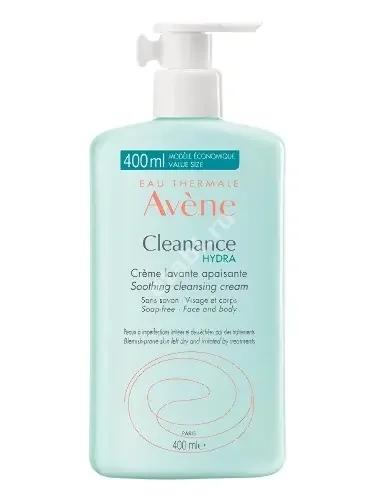 АВЕН (AVENE) Клинанс Гидра крем очищающ д/проблемн кожи успокаивающий 400мл (ПЬЕР ФАБР, ФРАНЦИЯ)