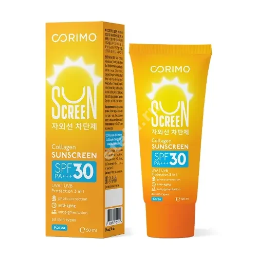 КОРИМО (CORIMO) крем для лица солнцезащит SPF30 с коллагеном 50мл (Мидо Косметикс, РЕСПУБЛИКА КОРЕЯ)